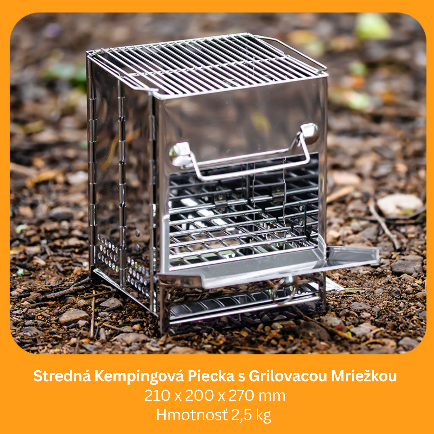 Camping Wood Burning Stainless Steel Stove with Grill Grid