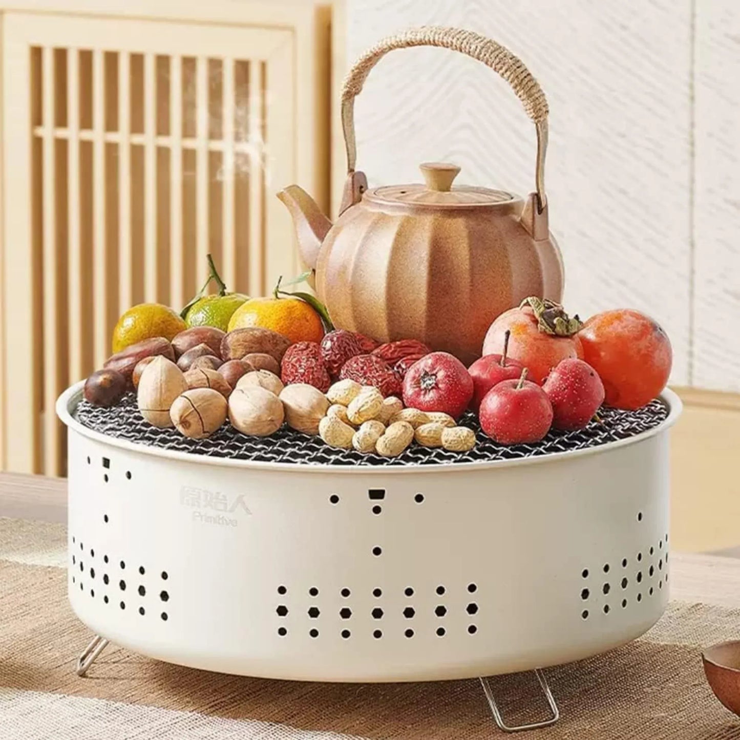 Barbecue Stove Smokeless Grill Outdoor Camping Charcoal Grill Rotisserie Rack - CAMPZONES