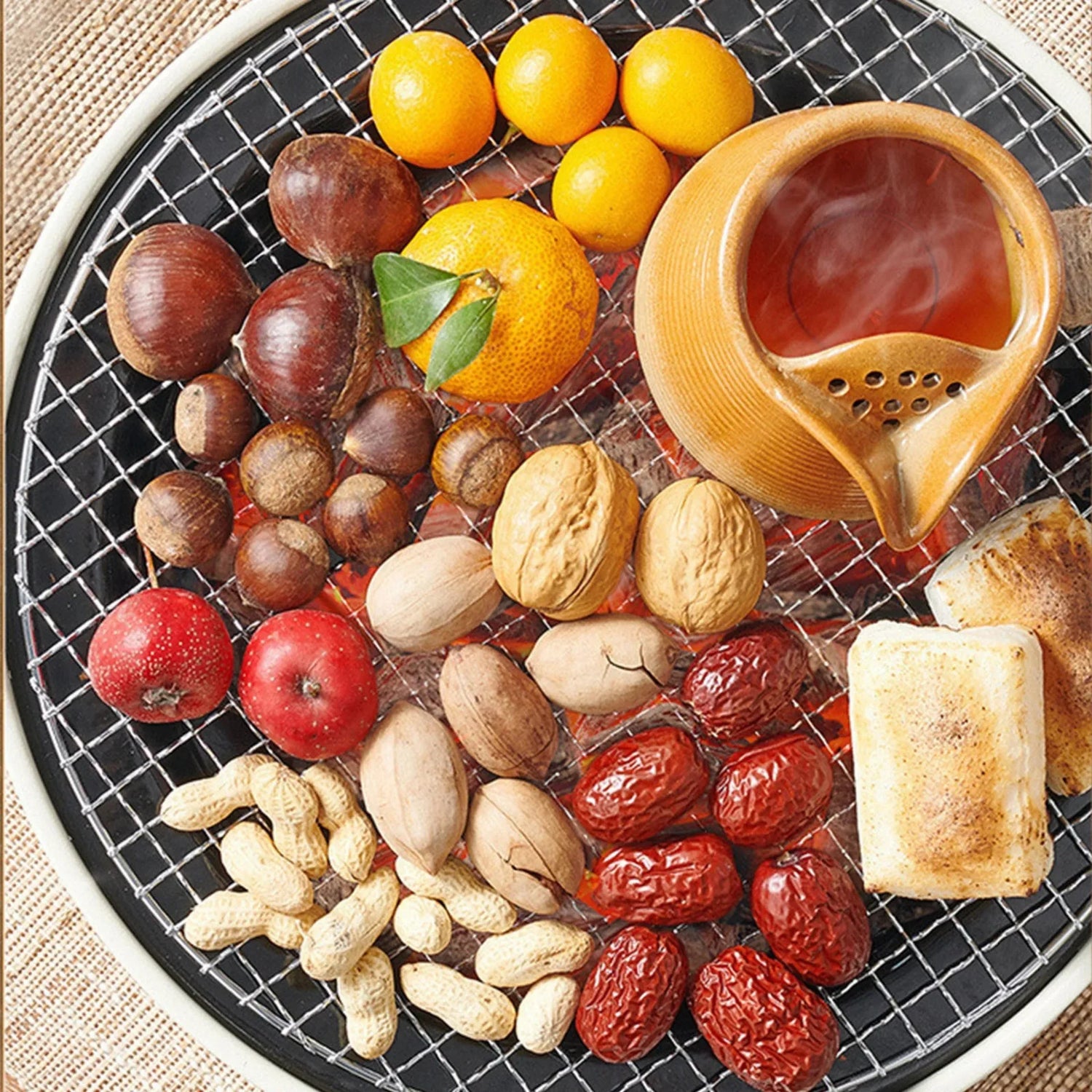 Barbecue Stove Smokeless Grill Outdoor Camping Charcoal Grill Rotisserie Rack - CAMPZONES