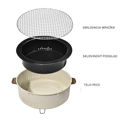 Barbecue Stove Smokeless Grill Outdoor Camping Charcoal Grill Rotisserie Rack - CAMPZONES