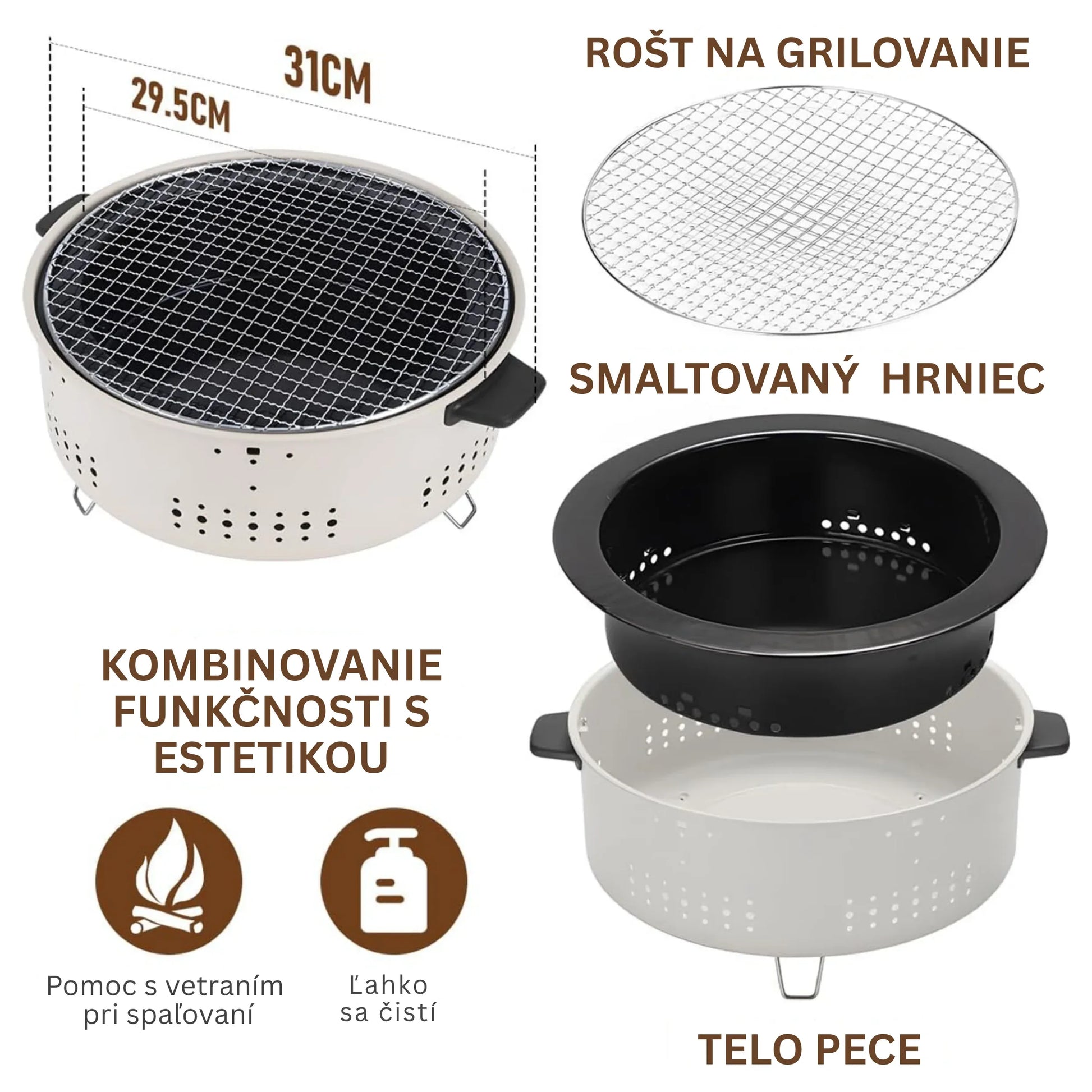 Barbecue Stove Smokeless Grill Outdoor Camping Charcoal Grill Rotisserie Rack - CAMPZONES