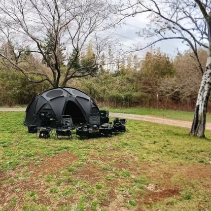 Black Dome Large Camping Glamping Tent