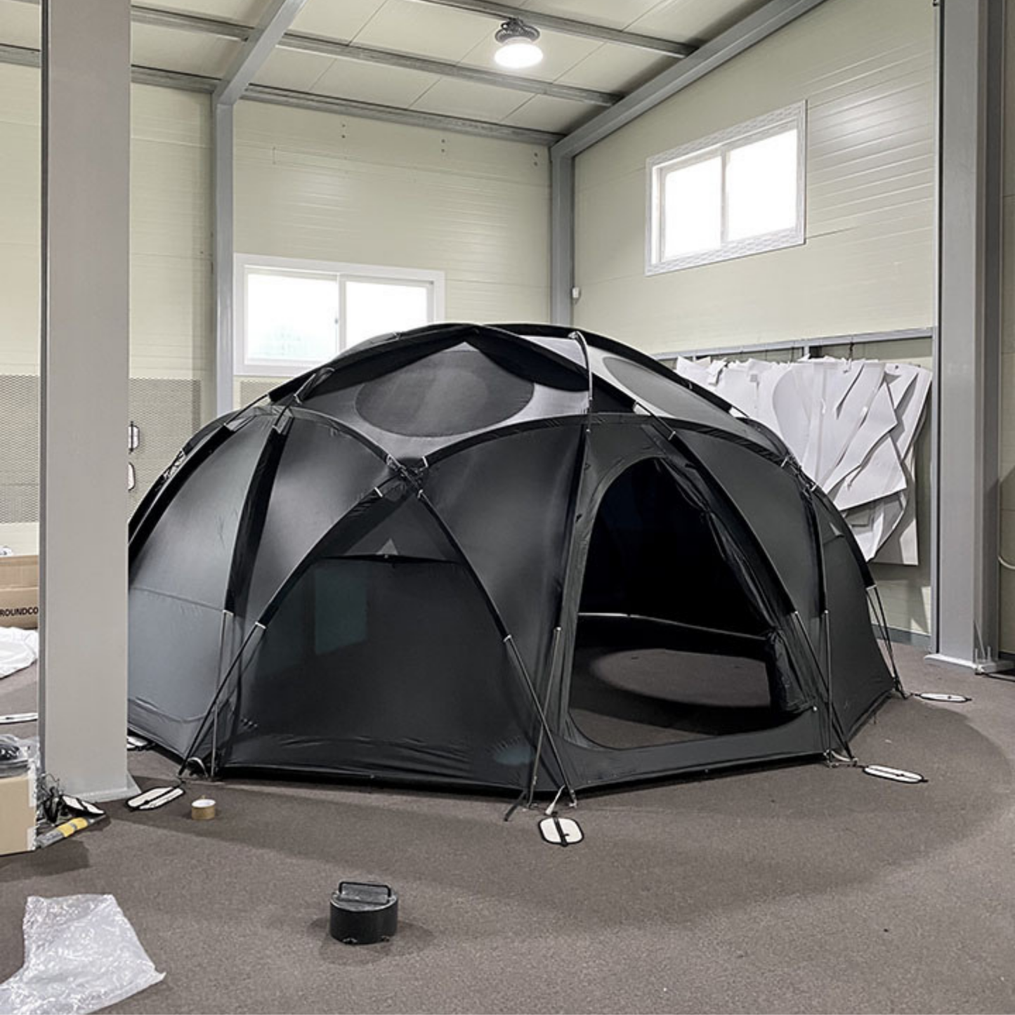 Black Dome Large Camping Glamping Tent