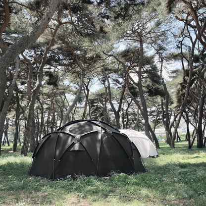 Black Dome Large Camping Glamping Tent