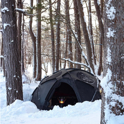 Black Dome Large Camping Glamping Tent