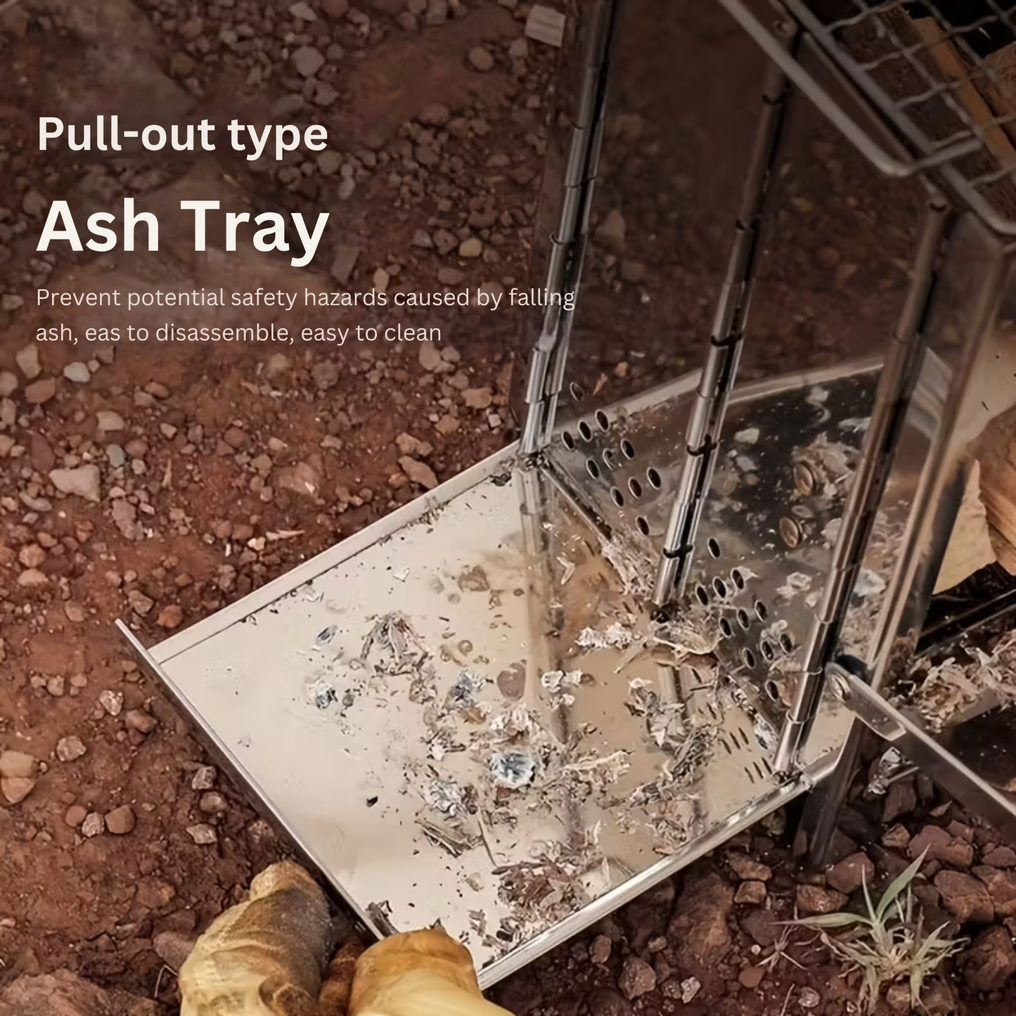 Camping Wood Burning Stainless Steel Stove with Grill Grid