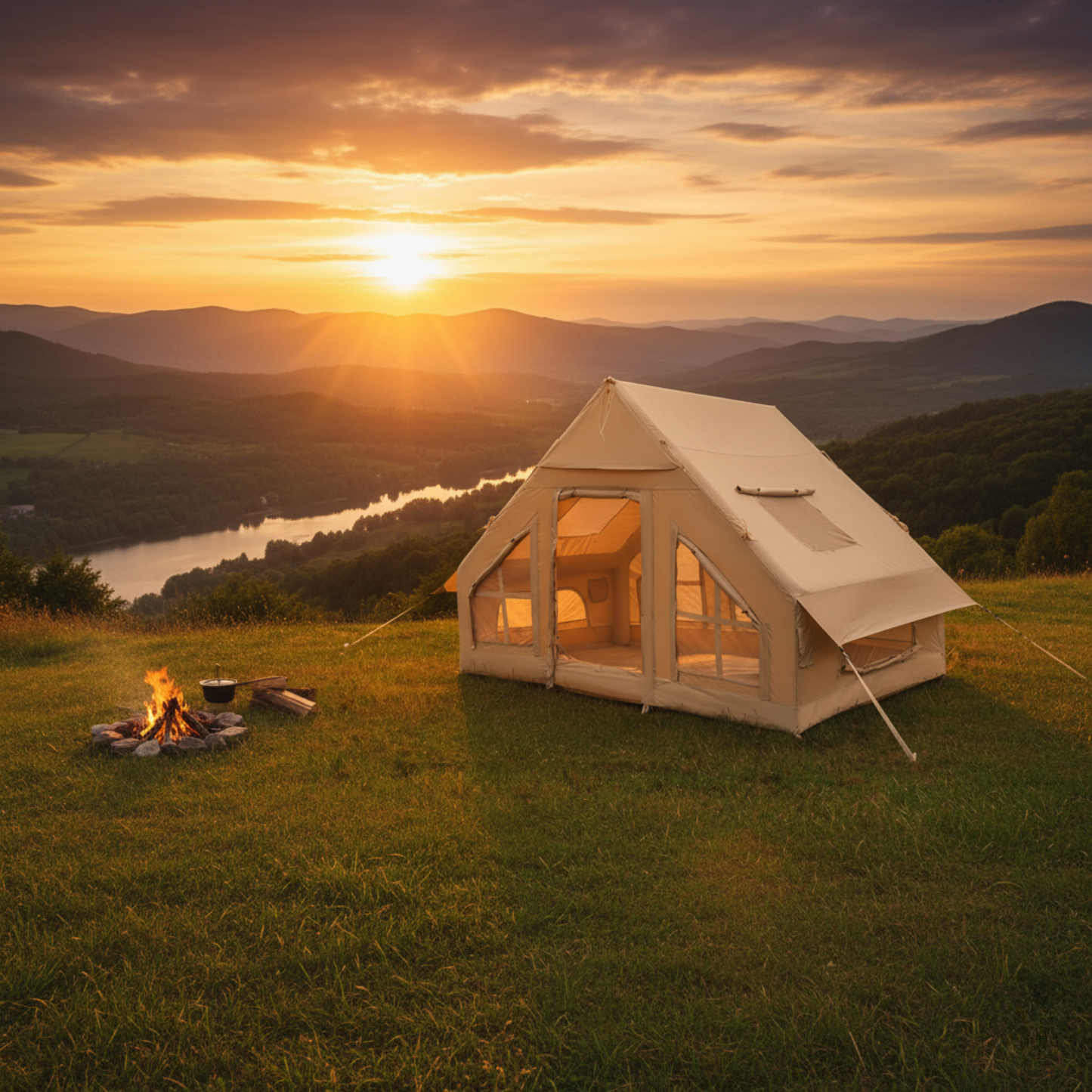 Inflatable Family Tent House for Camping