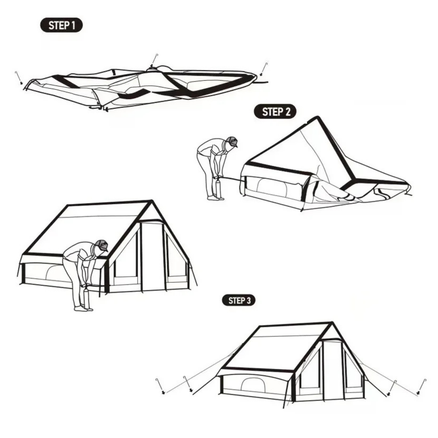 Inflatable Family Tent House for Camping