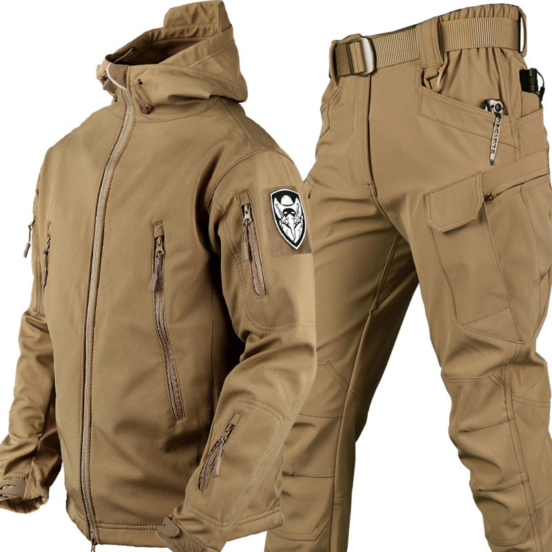 Waterproof Tactical Men’s Soft Shell Jacket & Pants Set