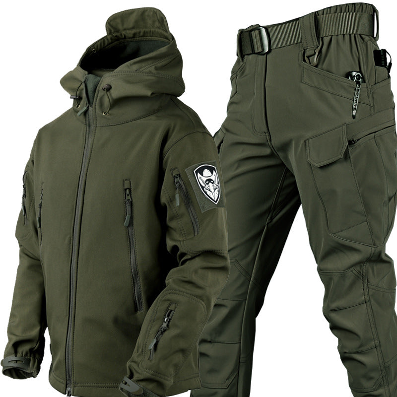 Waterproof Tactical Men’s Soft Shell Jacket & Pants Set