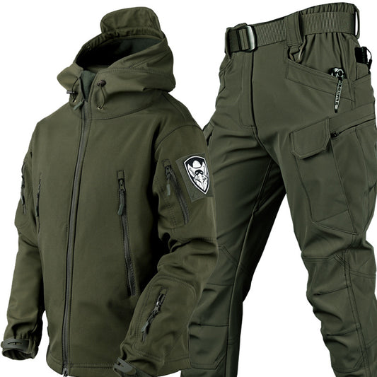 Waterproof Tactical Men’s Soft Shell Jacket & Pants Set