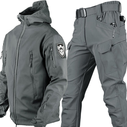 Waterproof Tactical Men’s Soft Shell Jacket & Pants Set