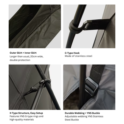 Outdoor Waterproof Hemisphere Dome Camping Tent