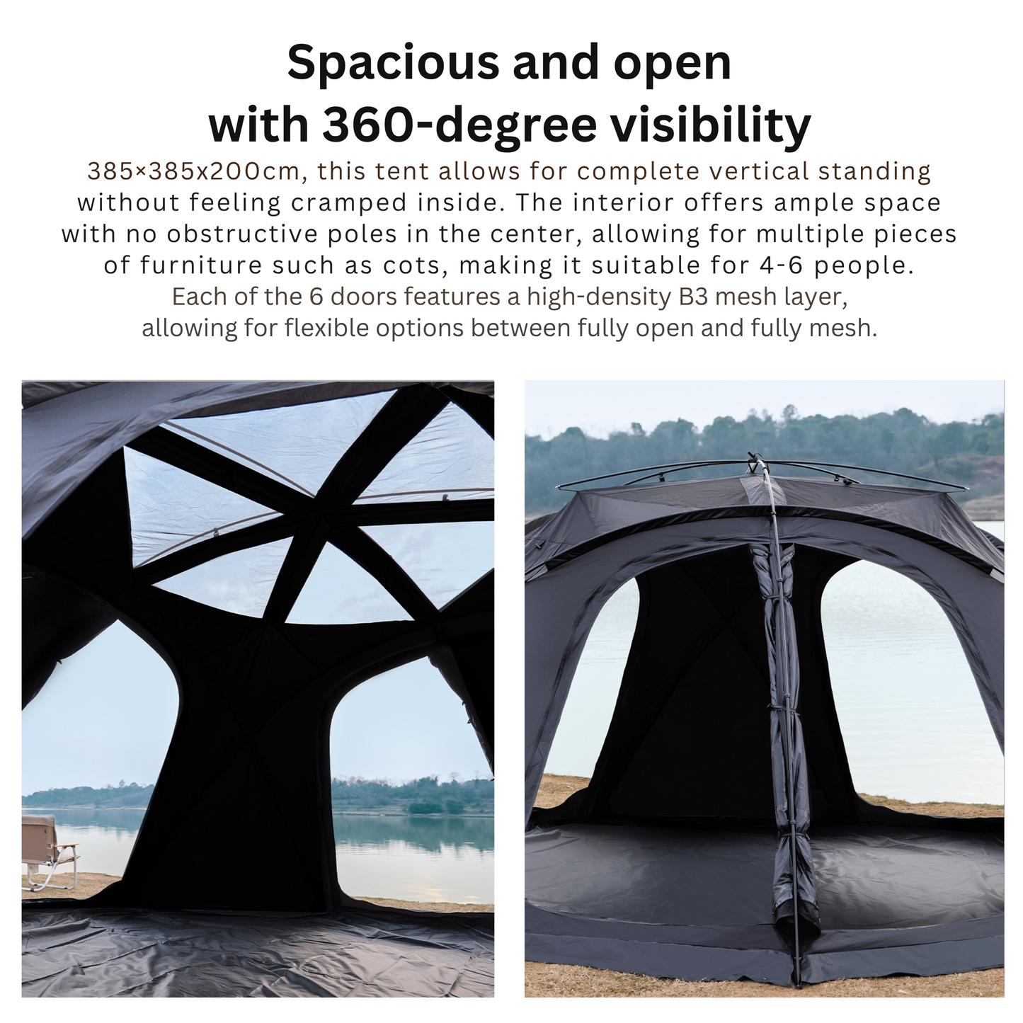 Outdoor Waterproof Hemisphere Dome Camping Tent