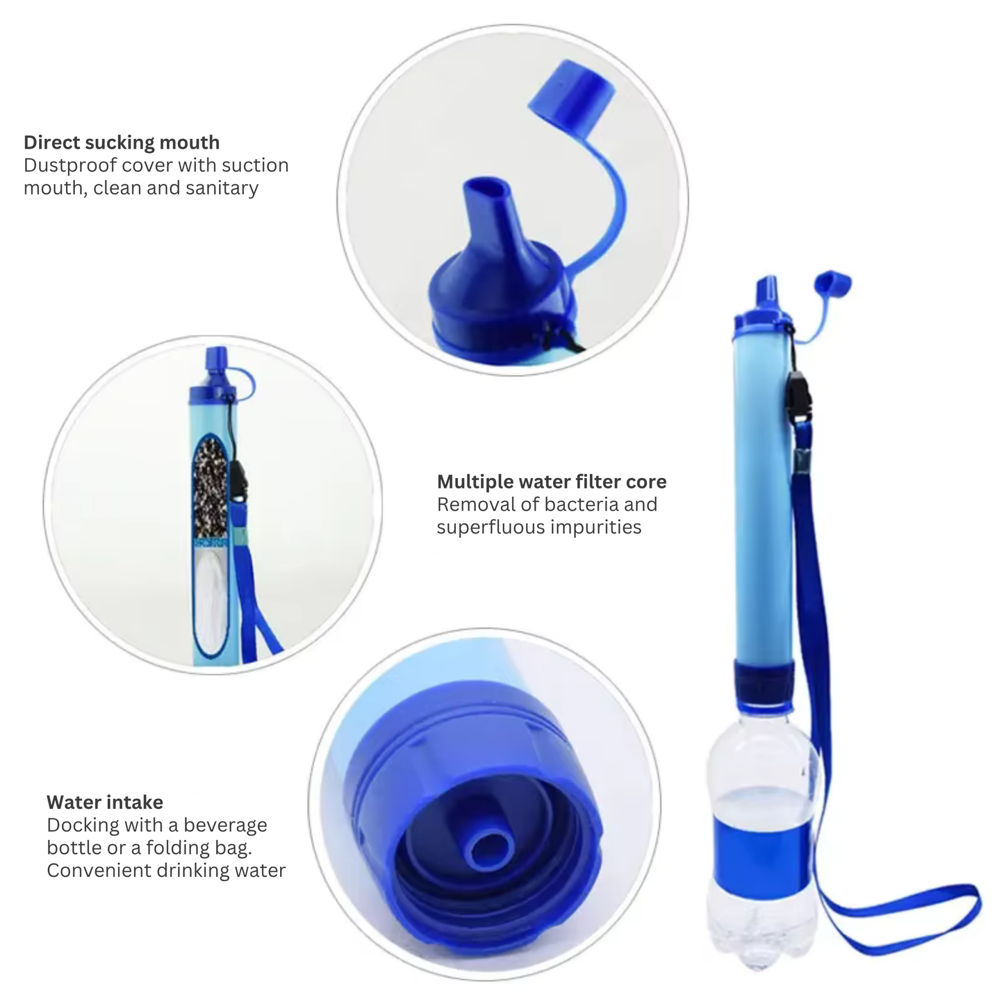 Survival Water Filter Purifying Straw