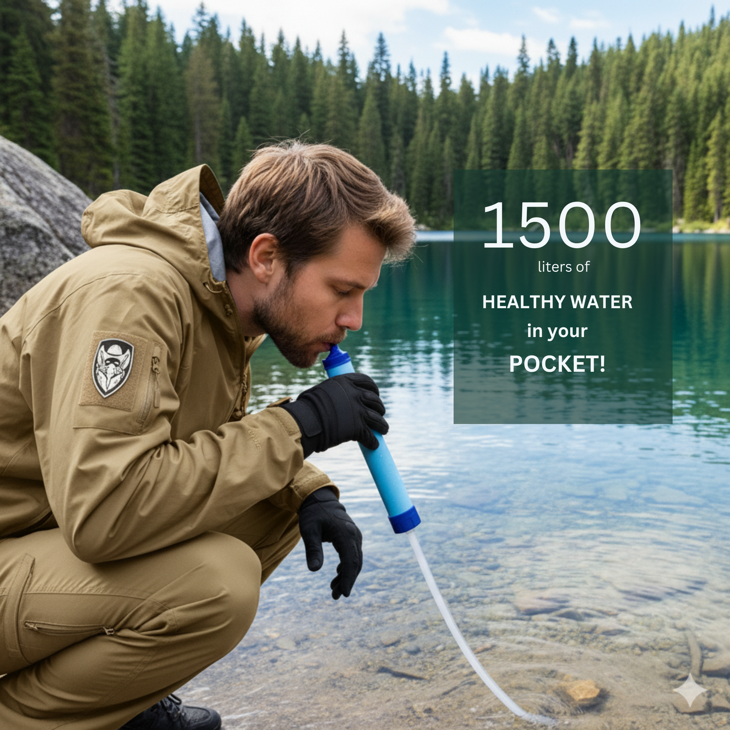 Survival Water Filter Purifying Straw