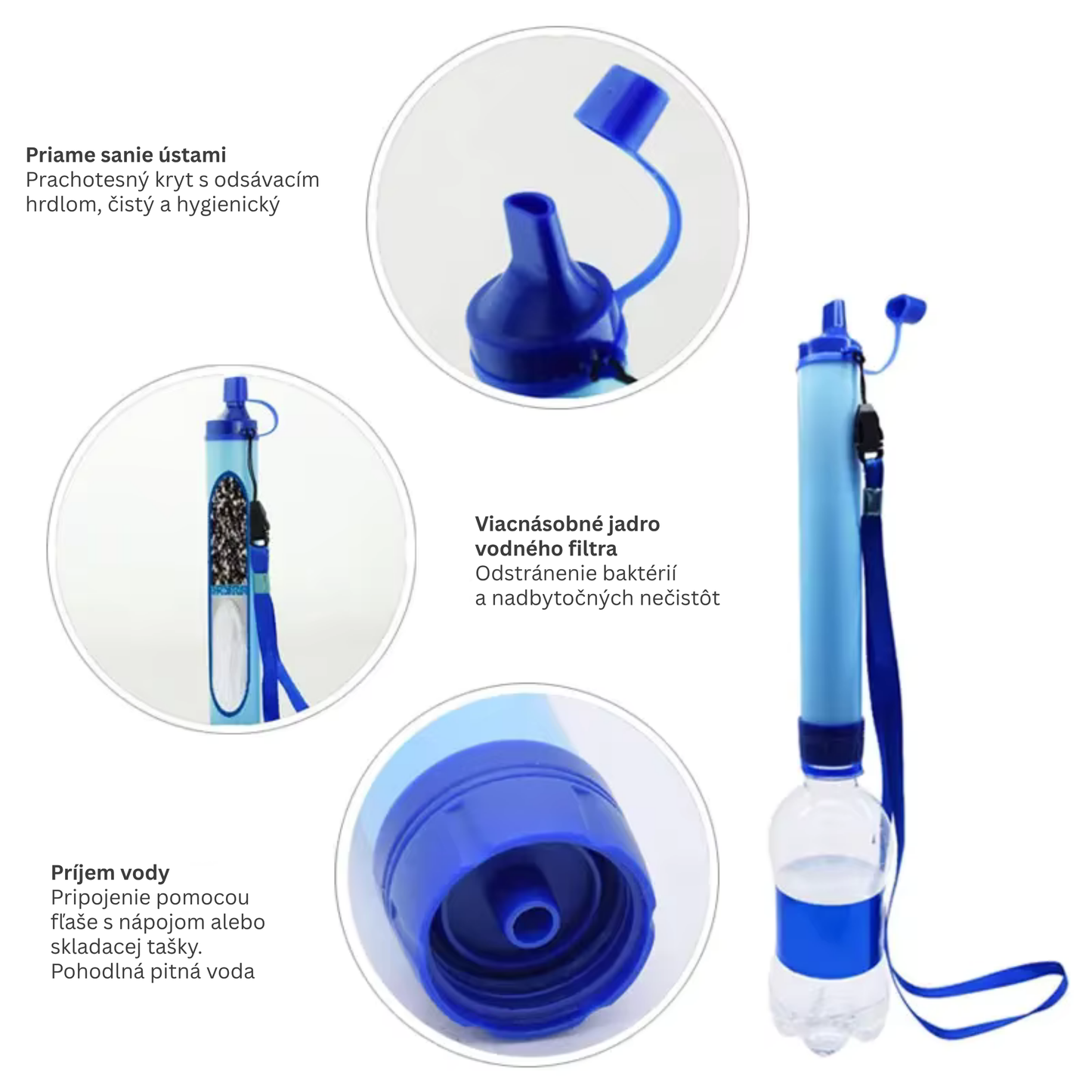 Survival Water Filter Purifying Straw