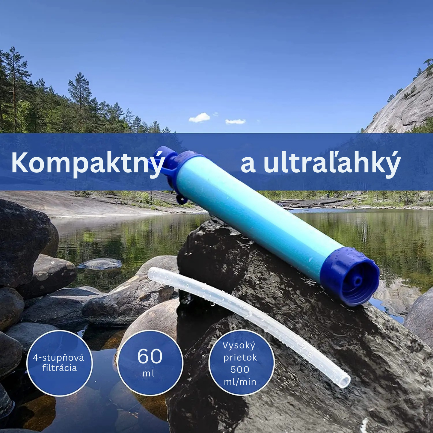 Survival Water Filter Purifying Straw