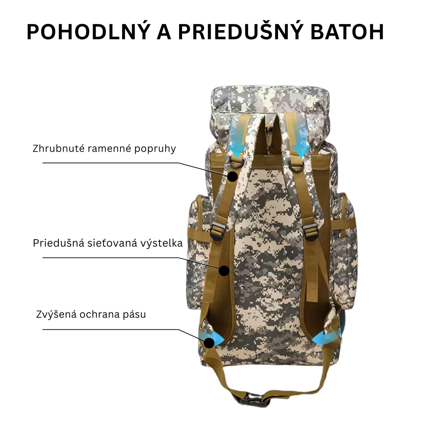 Tactical Military Hiking Backpack 80l