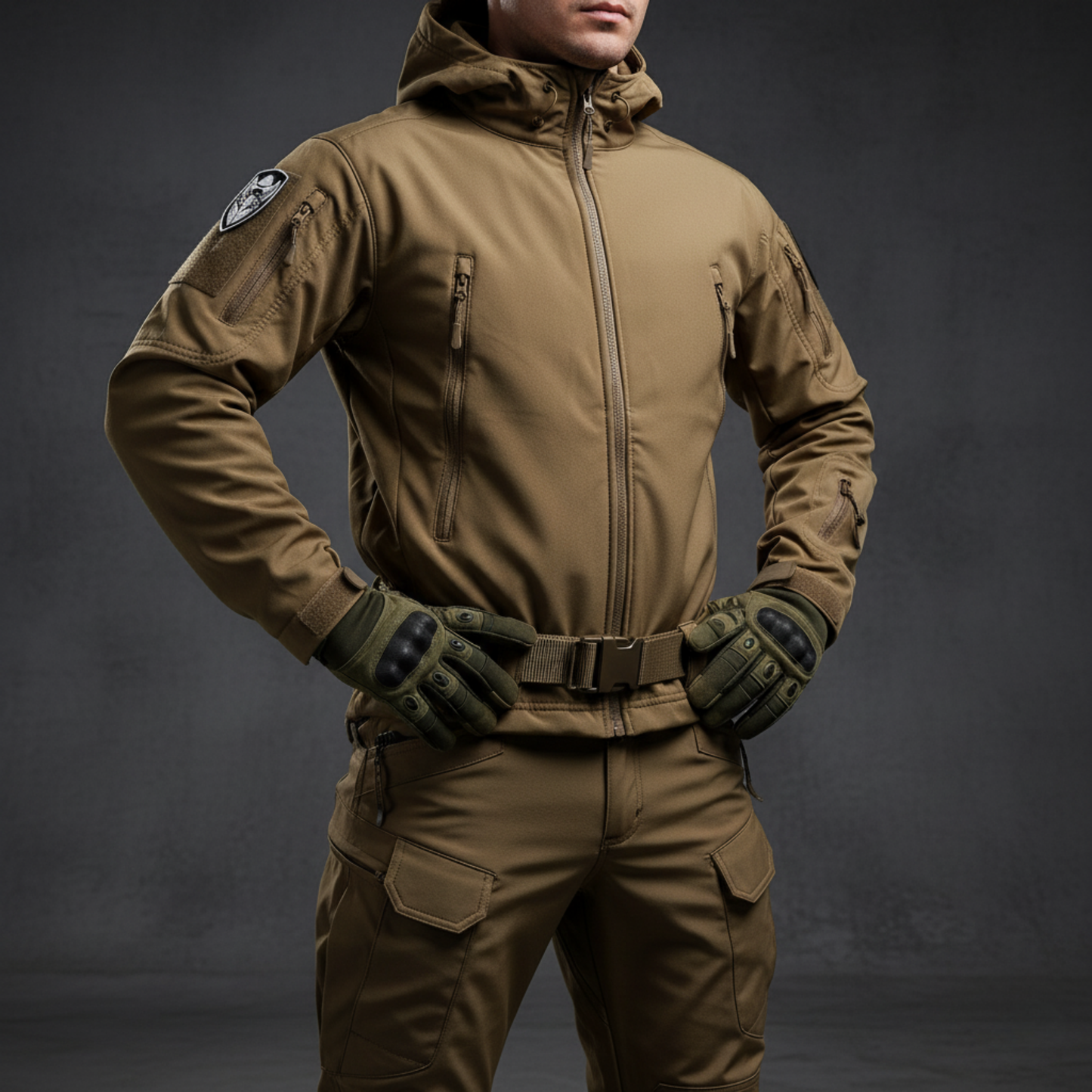 Waterproof Tactical Men’s Soft Shell Jacket & Pants Set