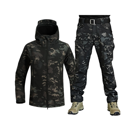 Waterproof Tactical Men’s Soft Shell Jacket & Pants Set