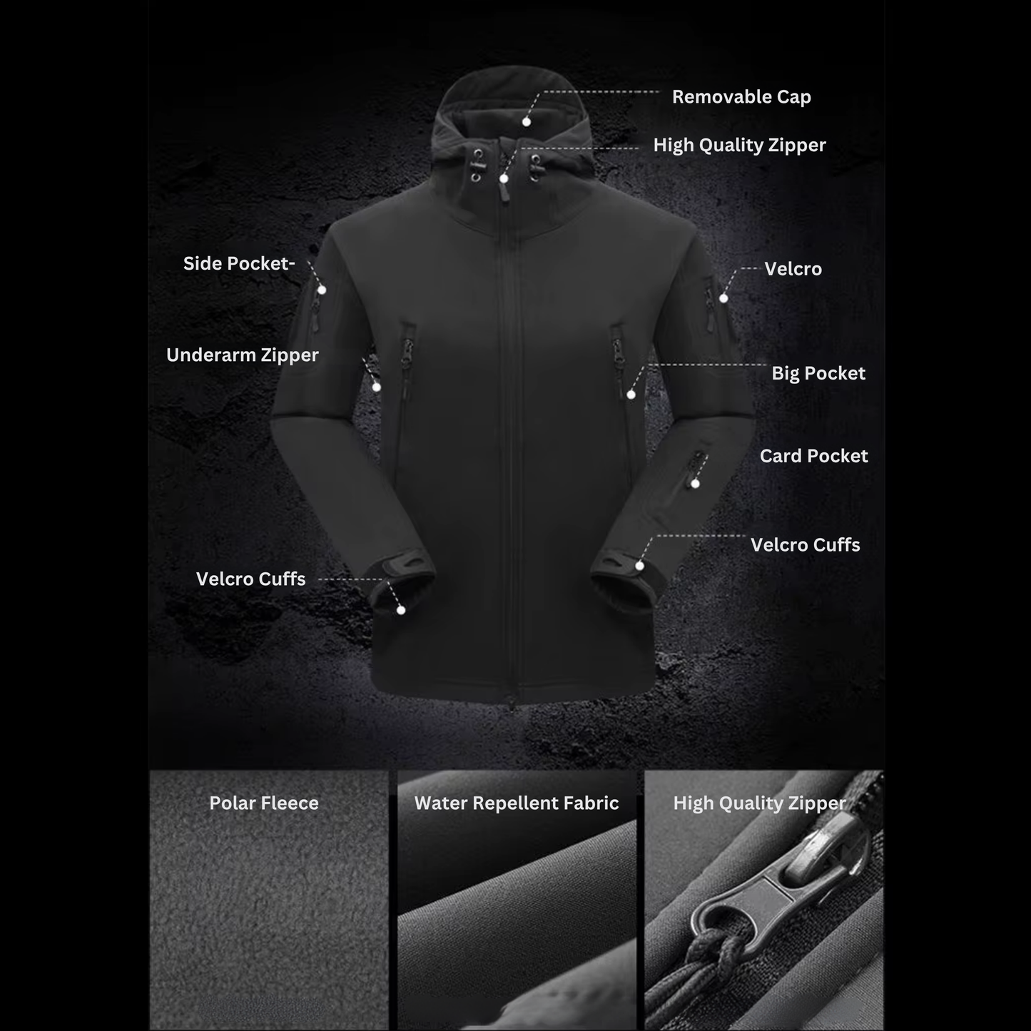 Waterproof Tactical Men’s Soft Shell Jacket & Pants Set