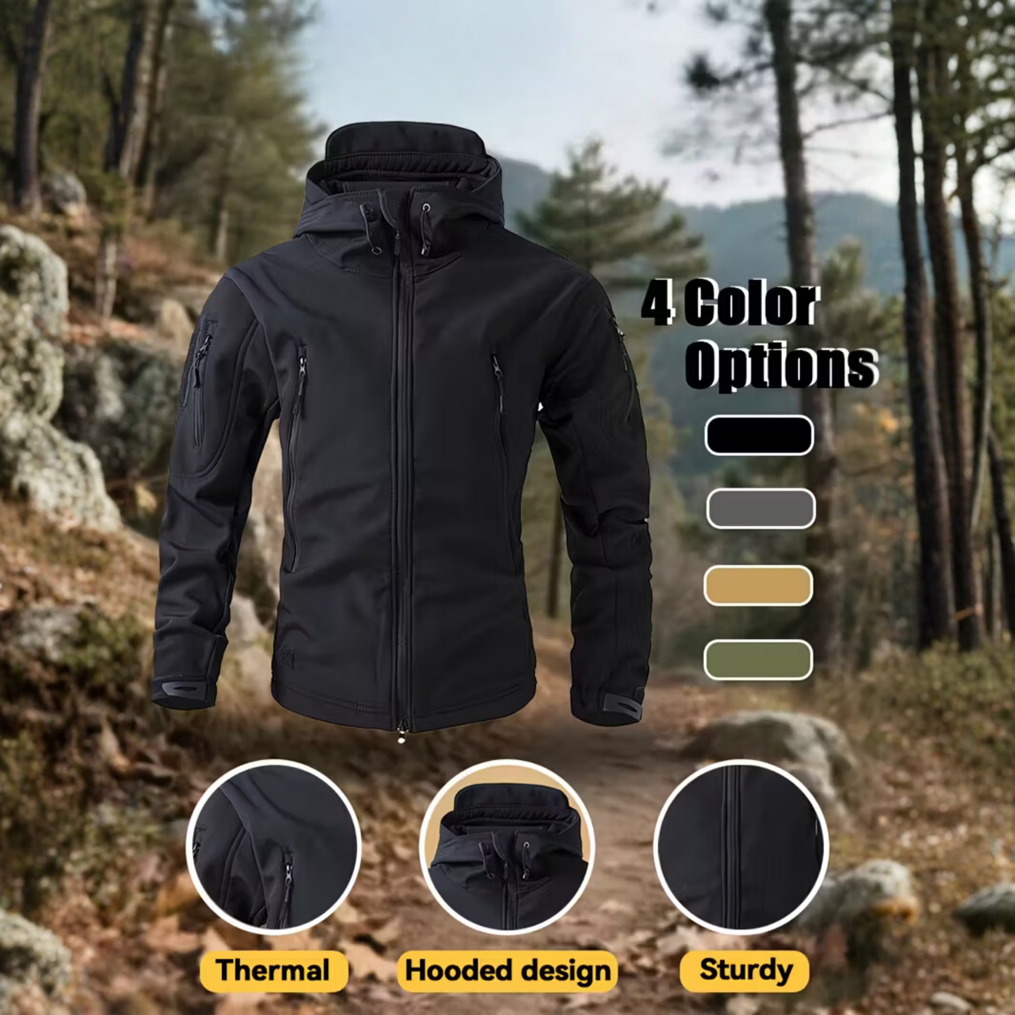 Waterproof Tactical Men’s Soft Shell Jacket & Pants Set